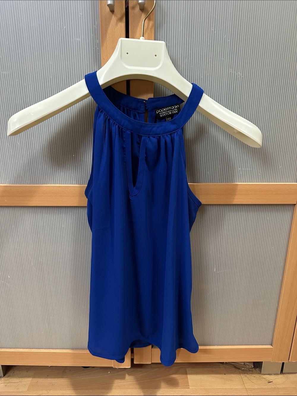 Papermoon stitch fix cobalt Garland Keyhole Halter Top XSP
